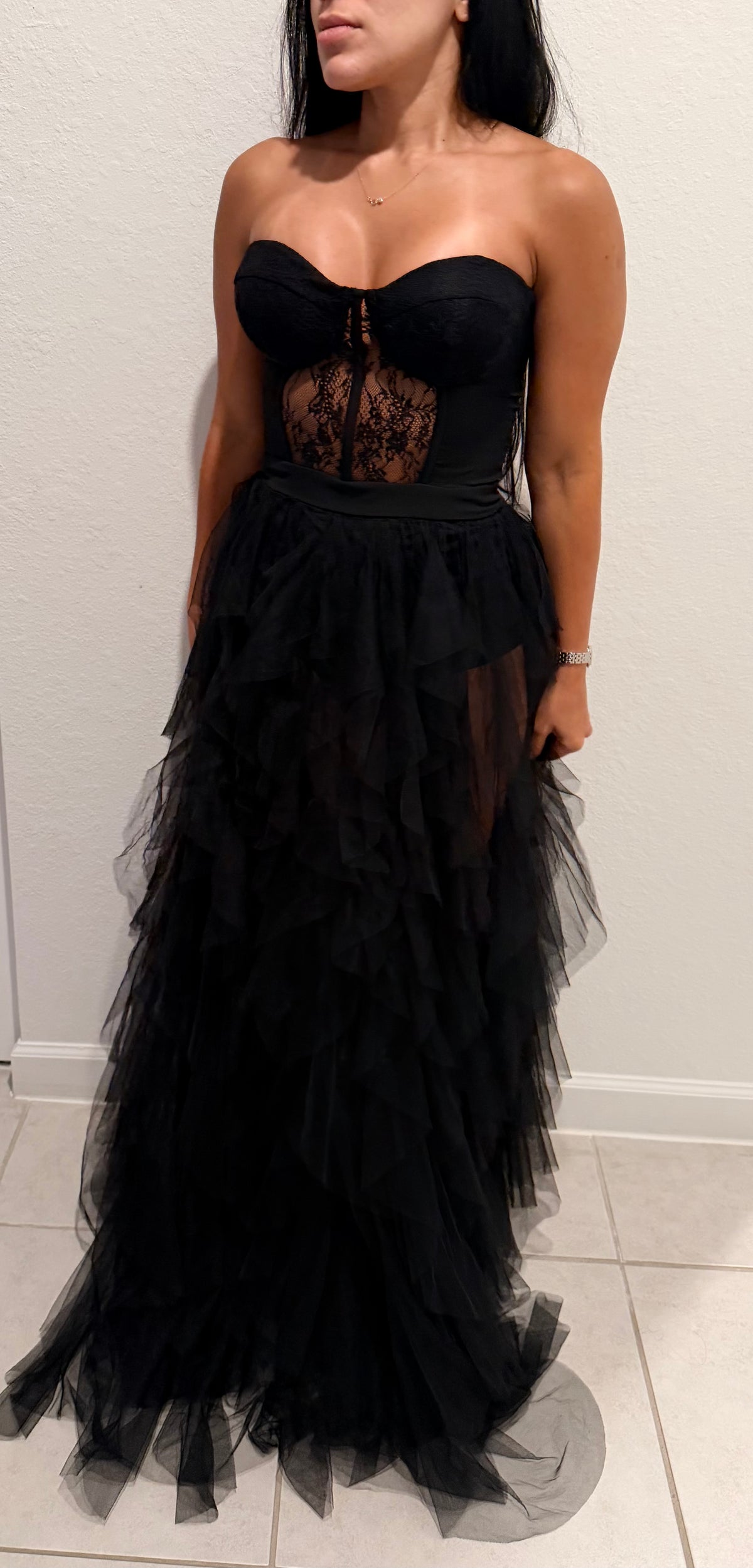Tulle black dress
