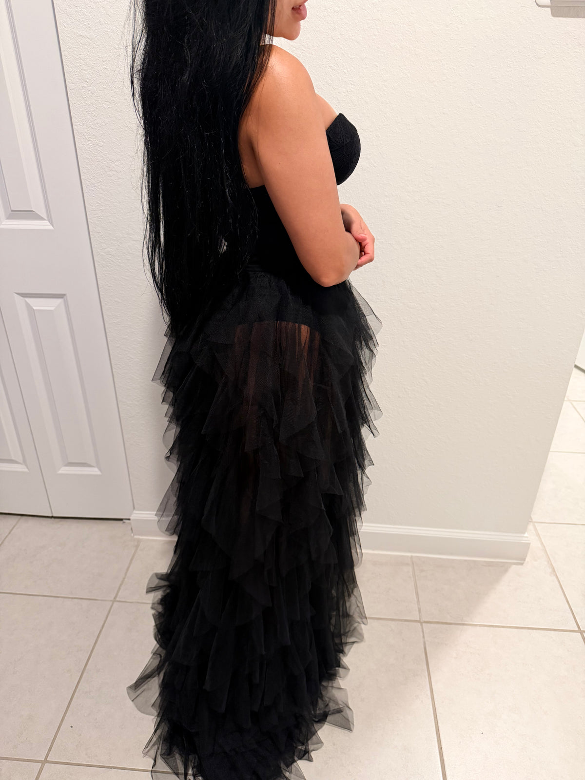 Tulle black dress