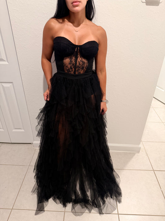 Tulle black dress