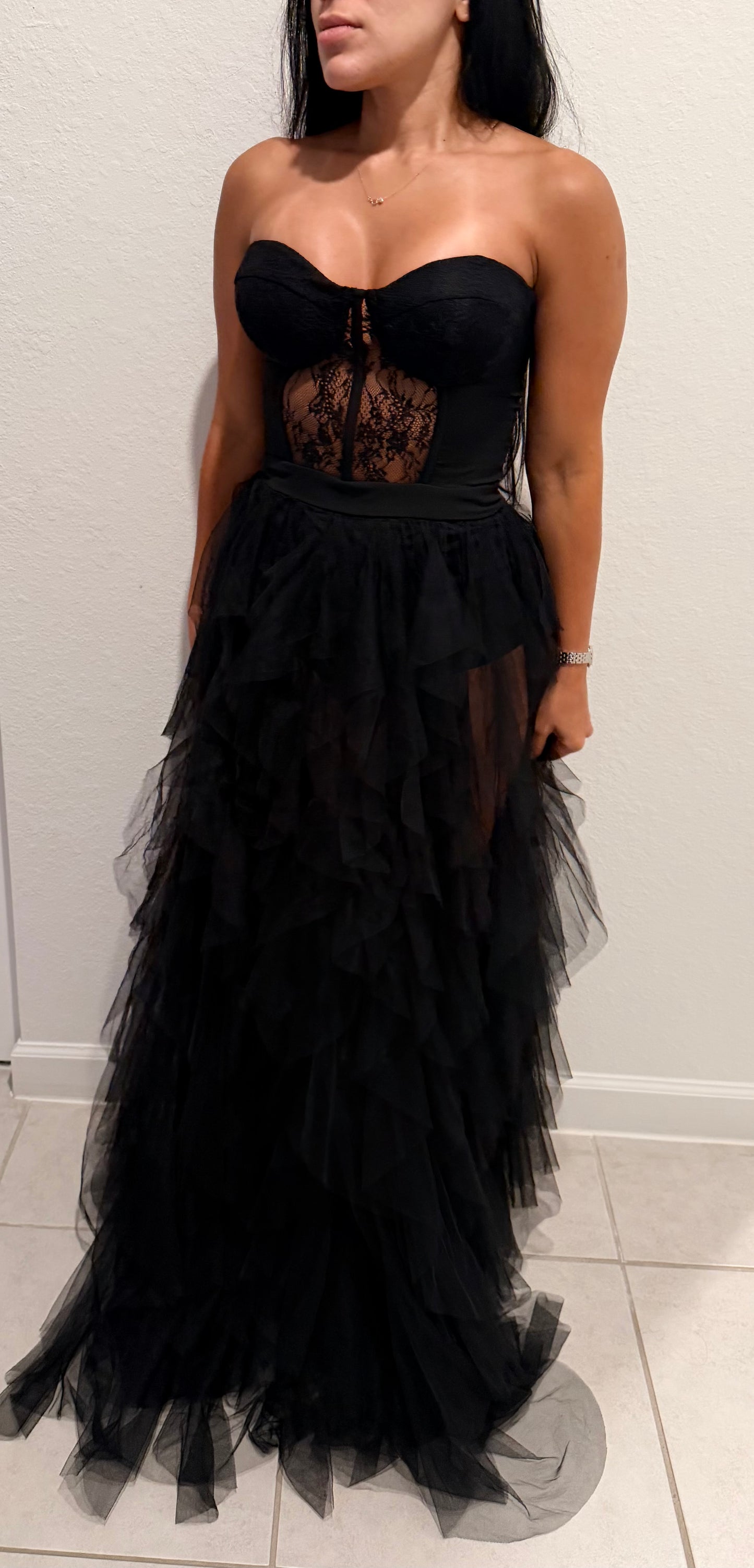 Tulle black dress